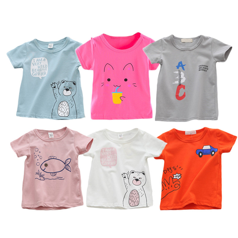 Baby Clothing Clearance - 여아 남아용 코튼 티셔츠, 반팔 의류,