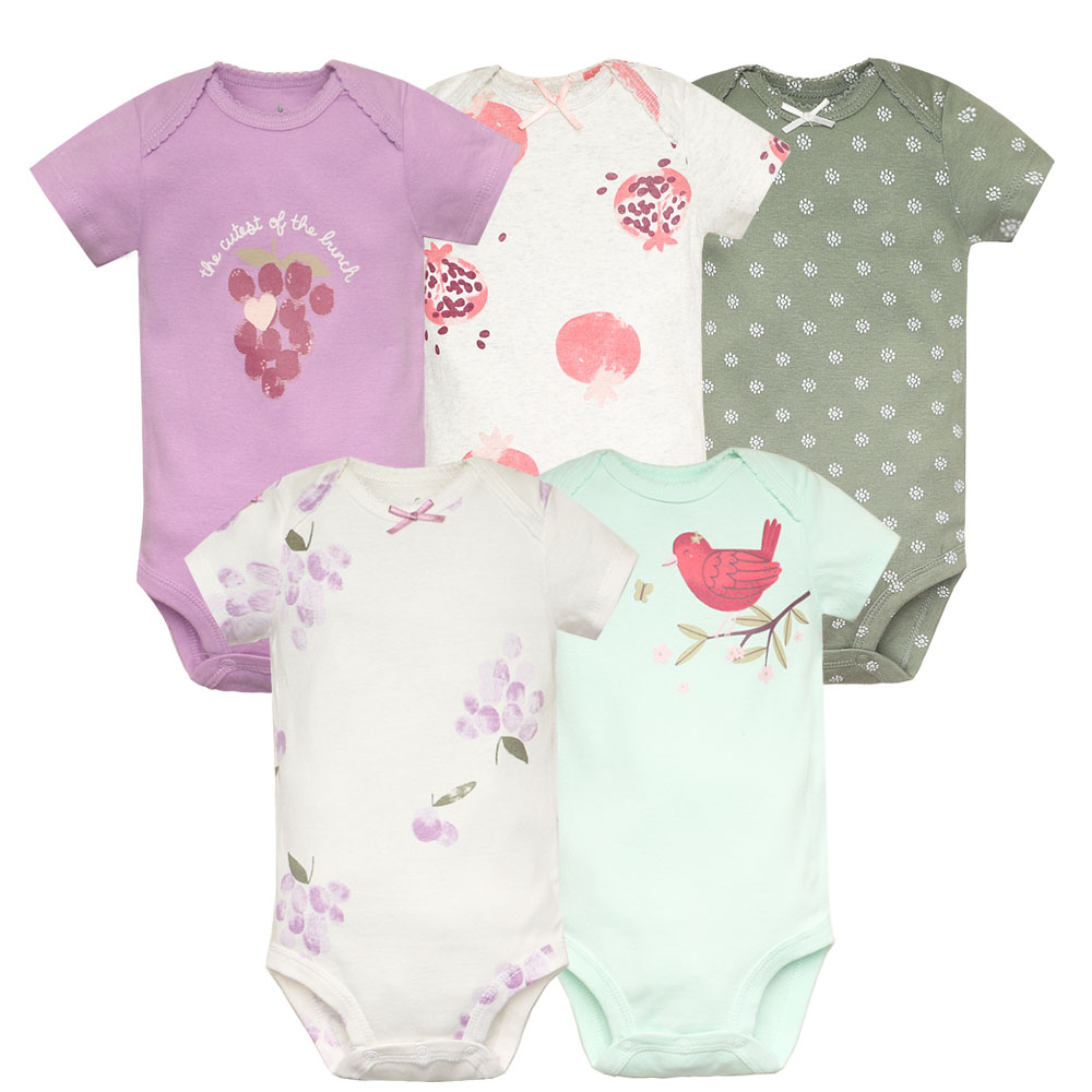 Baby Clothing Gender Neutral - 5 개/몫 아기 Bodysuit 패션 소녀