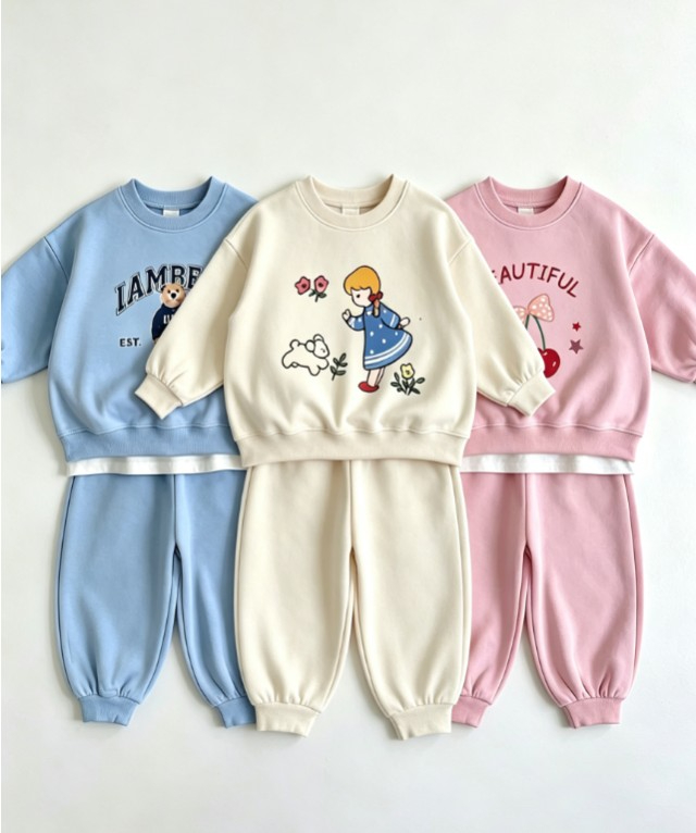 Baby Clothing Knitting Patterns - 아기 다목적 만화 패턴 운동복 세트