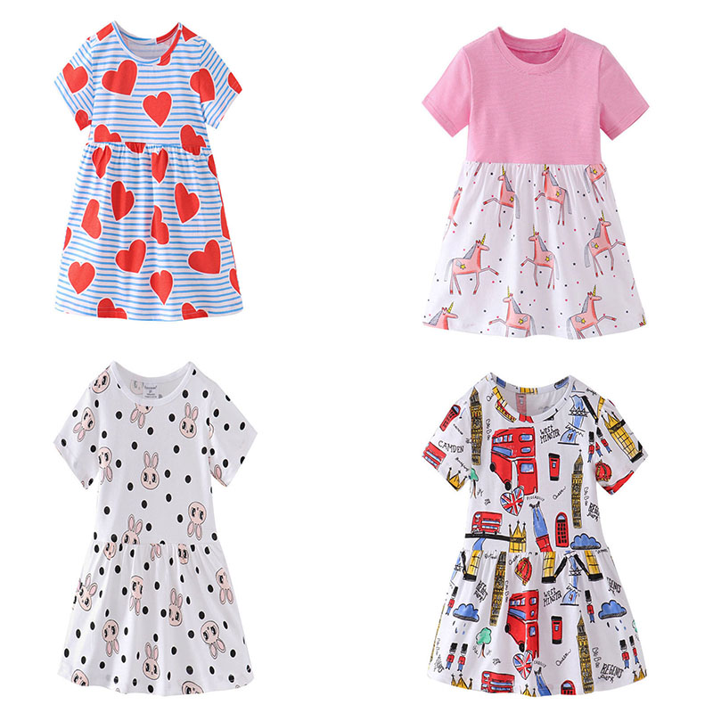 Baby Clothing Knitting Patterns - 점핑 미터스 2T-7T 공주 소녀 드레스