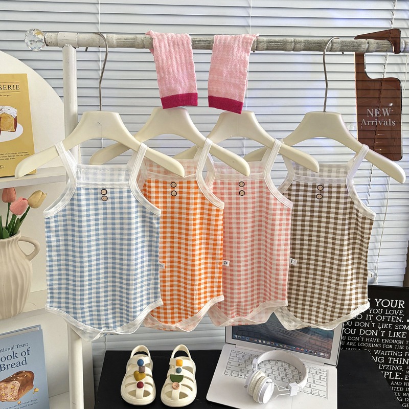 Baby Clothing Clearance - 아기 남아 여름 민소매 바디수트 캐미솔