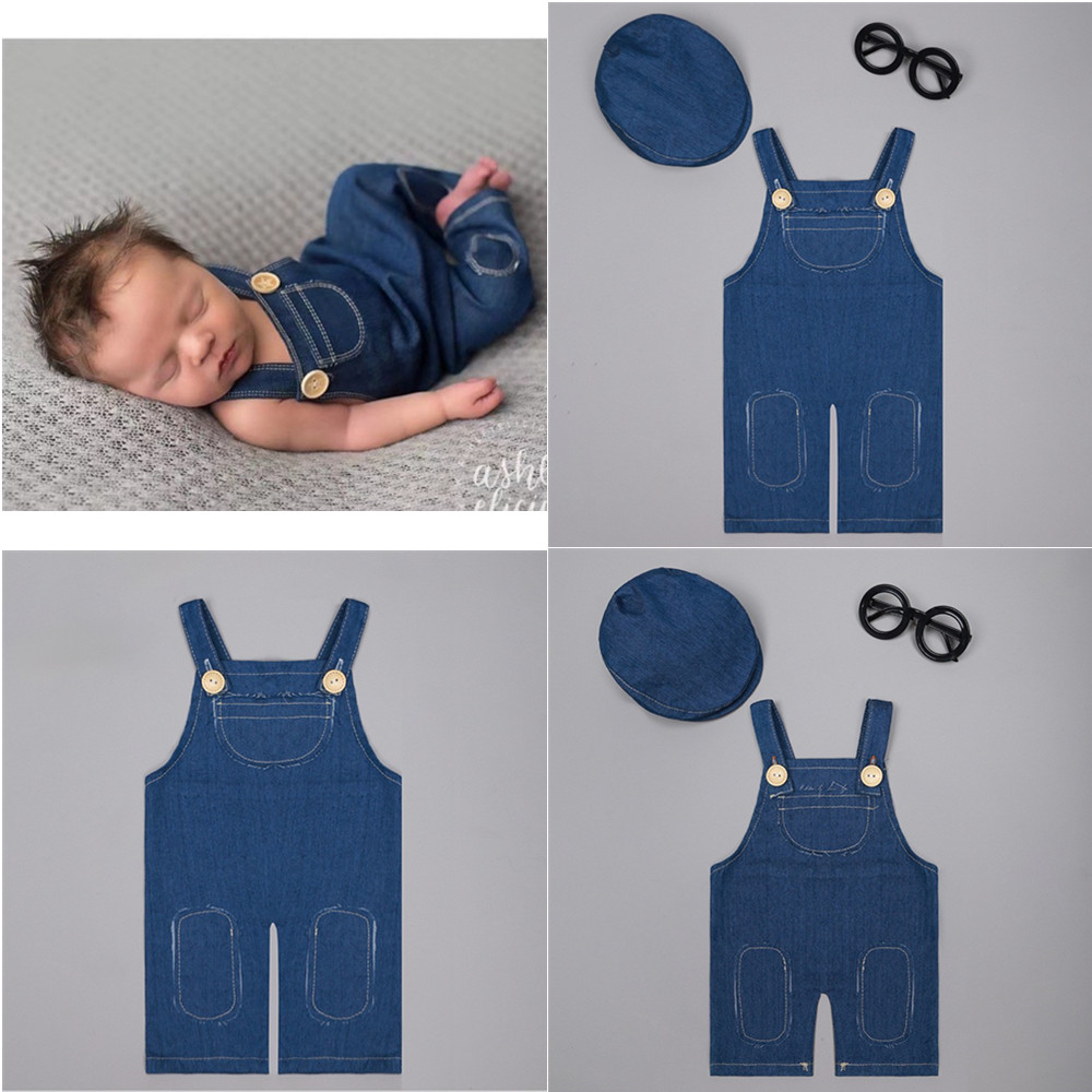 Baby Overall Denim - ❤️ 신생아 사진 촬영 의류 데님