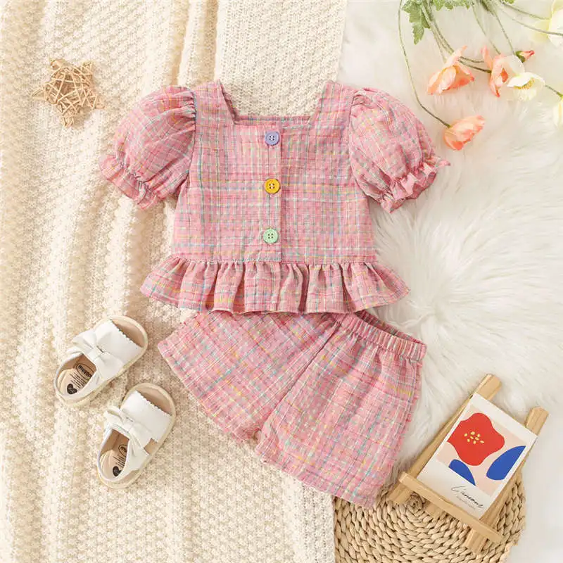 Baby Clothing Clearance - 여아용 귀여운 공주 스타일 투피스 세트,