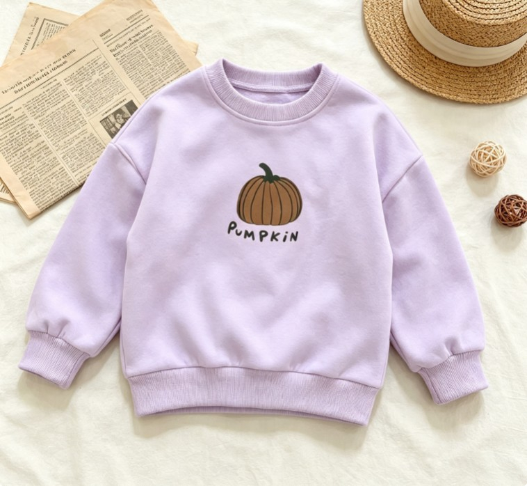 Baby Clothing Knitting Patterns - 아기용 캐주얼 스웨트셔츠, 미니멀리스트 호박 패턴