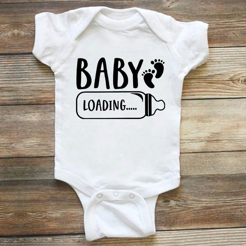 Baby Clothing Gender Neutral - 아기 젖병 프린트 원지, 재미있는 캐주얼