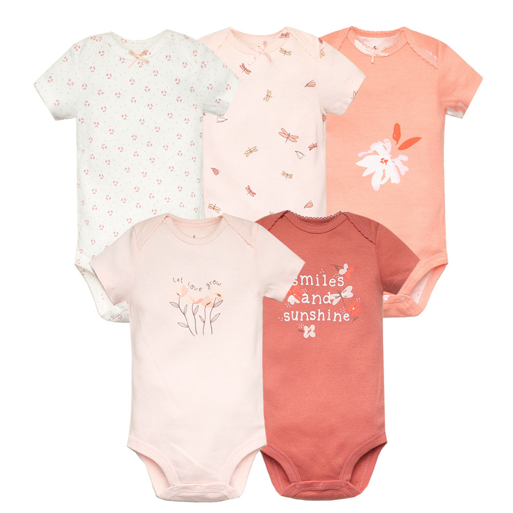 5 개/몫 아기 Bodysuit 패션 소녀 옷 면화 신 - Baby Clothing Gender Neutral 리뷰 및 가격