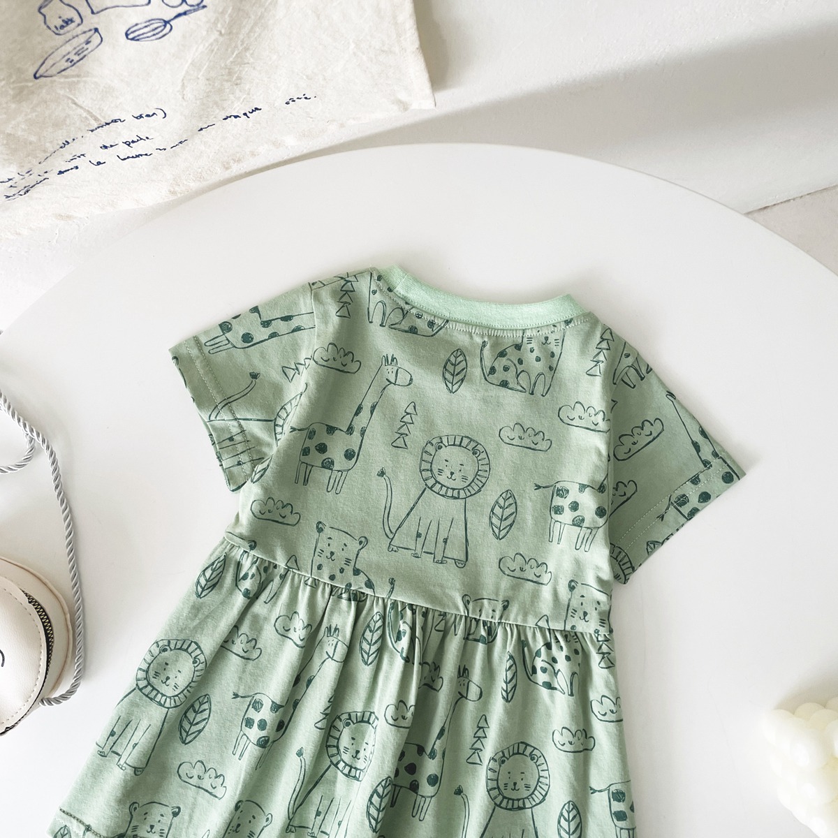 캐주얼하고 귀여운 여아 의류 동물 무늬 여름 아기 드레 - Baby Clothing Knitting Patterns 리뷰 및 가격