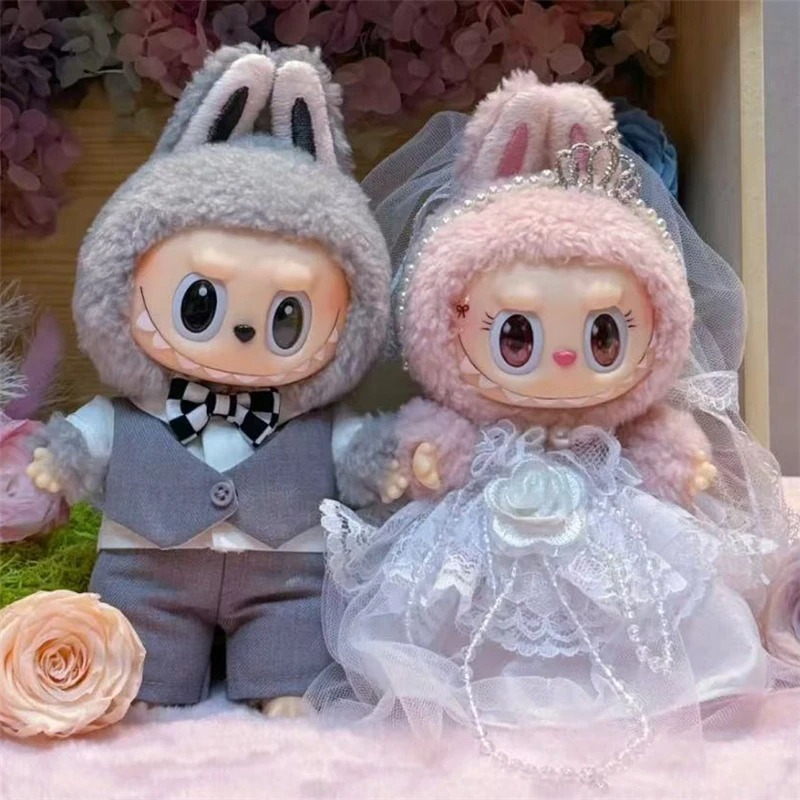 15 17cm 라부부 인형 웨딩 연인 드레스 의상 쉬폰 - Baby Clothing Accessories 리뷰 및 가격