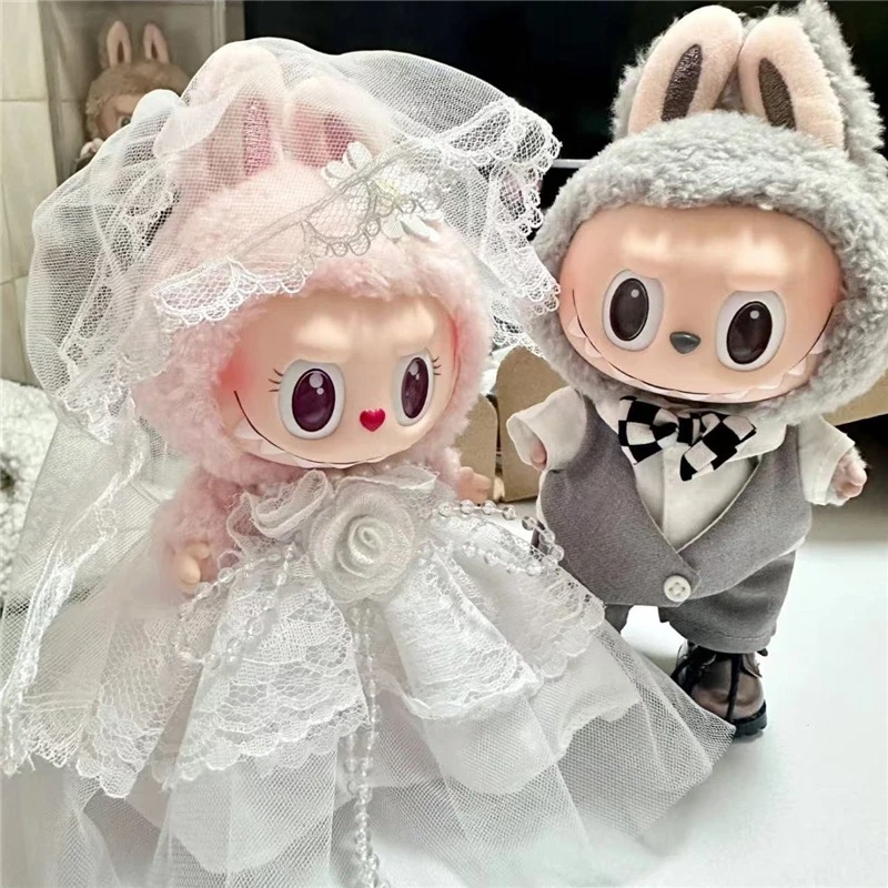 15 17cm 라부부 인형 웨딩 연인 드레스 의상 쉬폰 - Baby Clothing Accessories 리뷰 및 가격