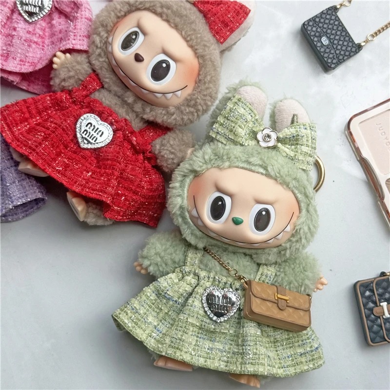 15 17cm 라부부 인형용 귀여운 치마 의상 컬러풀  - Baby Clothing Accessories 리뷰 및 가격