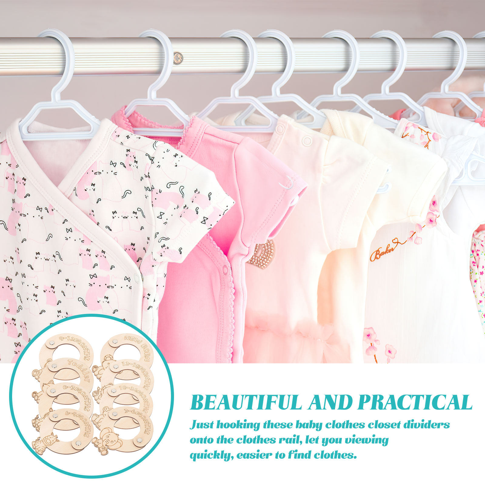 8개입 아기 옷 정리함 나무 사이즈 디바이더 옷장 분리 - Baby Clothing Wardrobe 리뷰 및 가격