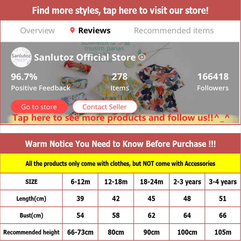 Sanlutoz 과일 인쇄 여름 휴가 아기 드레스 어린 - Baby Clothing Knitting Patterns 리뷰 및 가격