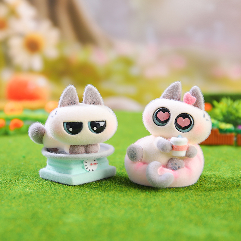 8개/세트 재고 있음 새로운 귀여운 샴 고양이 플로킹  - Newborn Gift Set 리뷰 및 가격