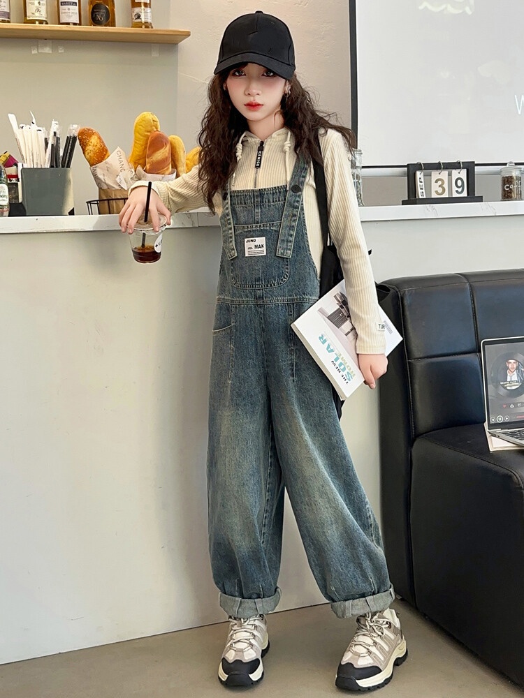 봄철 편안한 여아용 데님 멜빵 바지 아동 청바지 오버올 - Baby Overall Denim 리뷰 및 가격