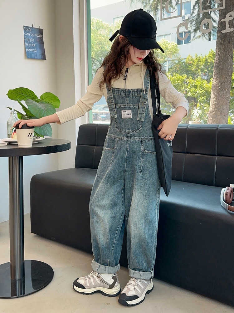 봄철 편안한 여아용 데님 멜빵 바지 아동 청바지 오버올 - Baby Overall Denim 리뷰 및 가격