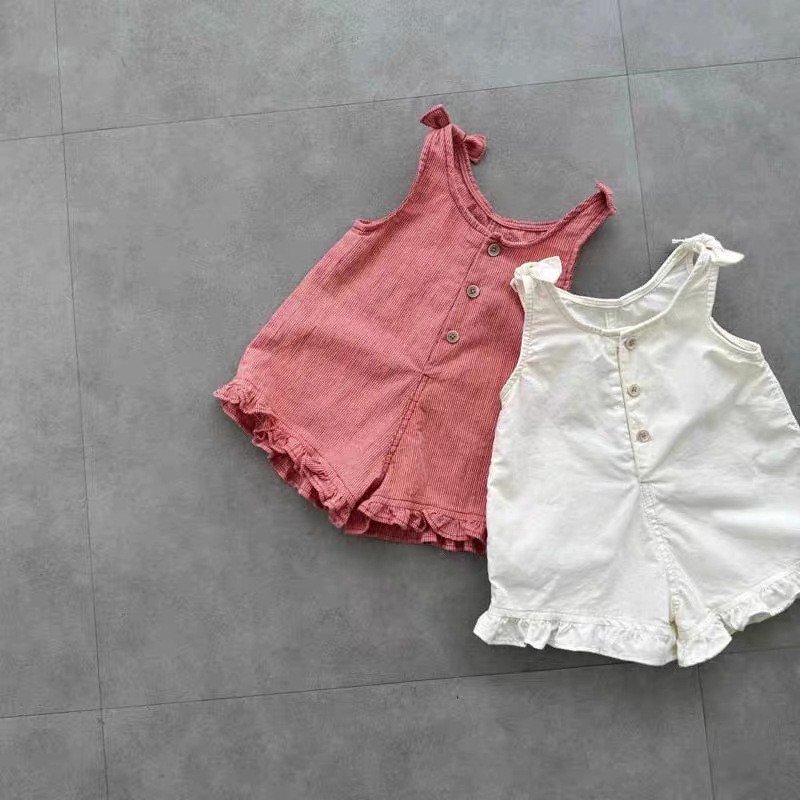 HY2831 여아 여름 롬퍼 (턱받이와 반바지 포함)  - Baby Clothing Discount 리뷰 및 가격