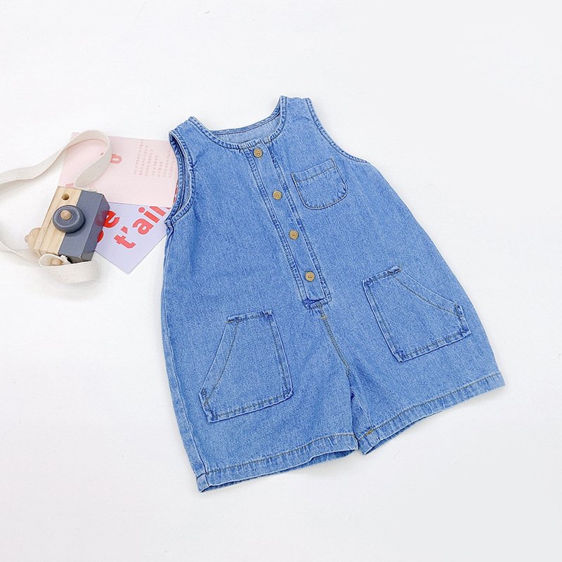 2026년 여름 한국 스타일 민소매 데님 베이비 롬퍼  - Baby Overall Denim 리뷰 및 가격